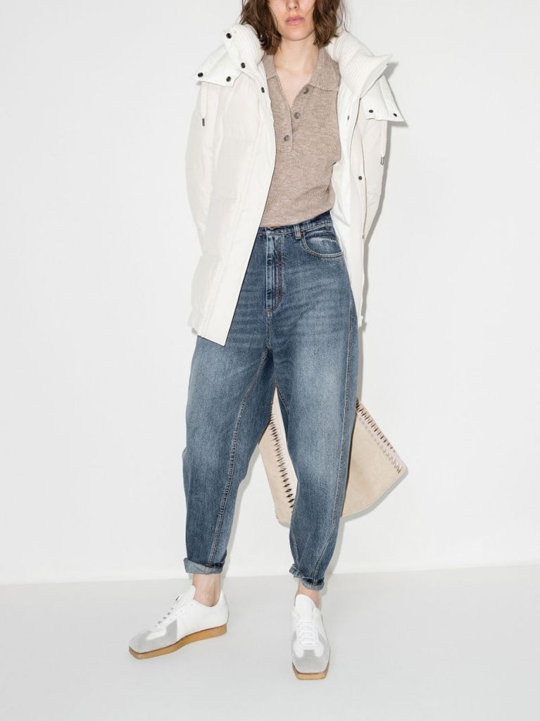 Neutral Padded Hooded Jacket