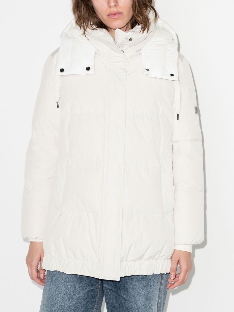 Neutral Padded Hooded Jacket