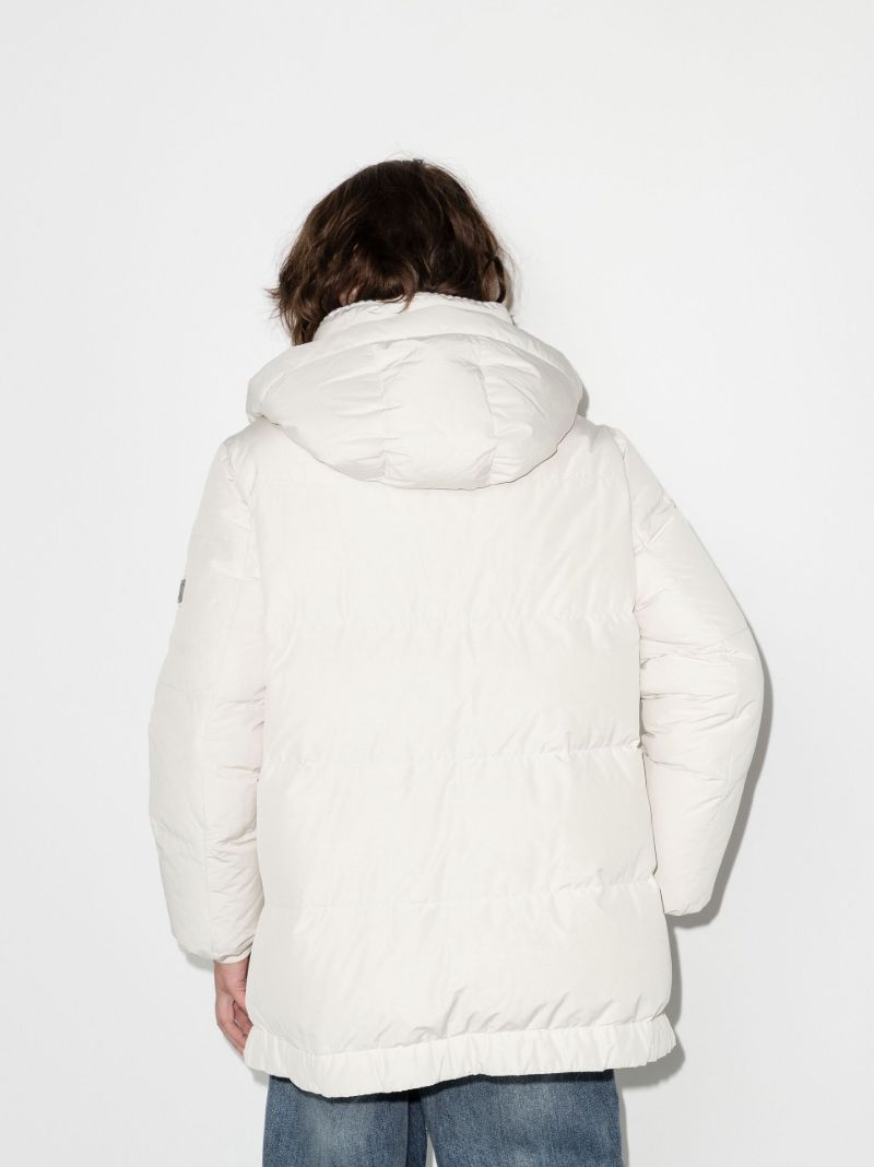 Neutral Padded Hooded Jacket