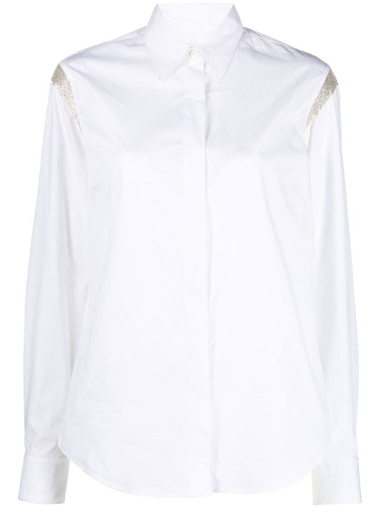 White Chow Embellished Shirt