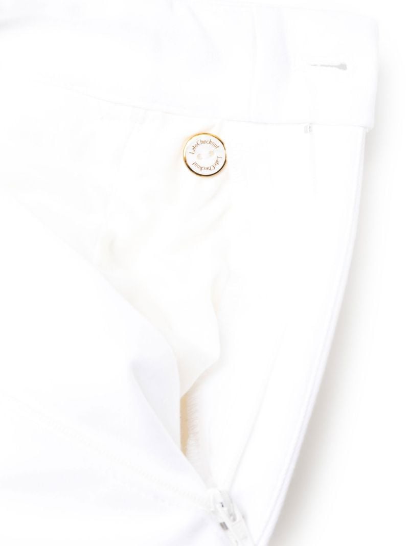 White Logo Print Tailored  Baseball Cotton Shorts