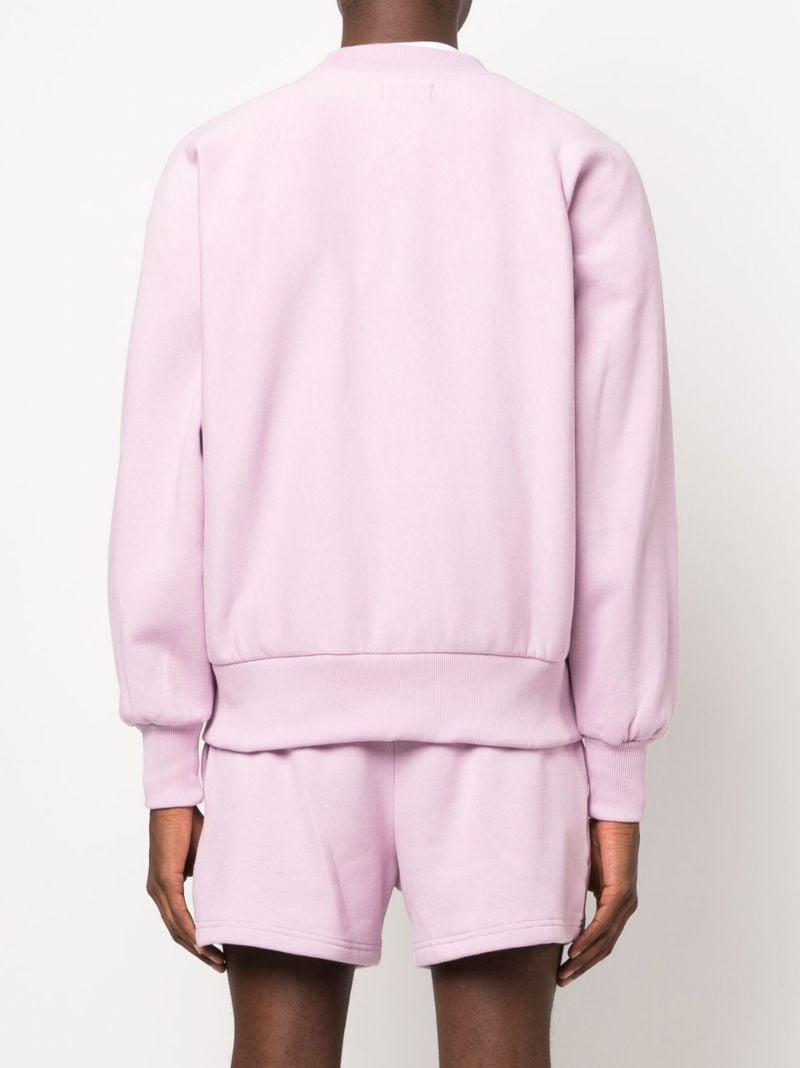 Purple Logo Print Cotton Sweatshirt