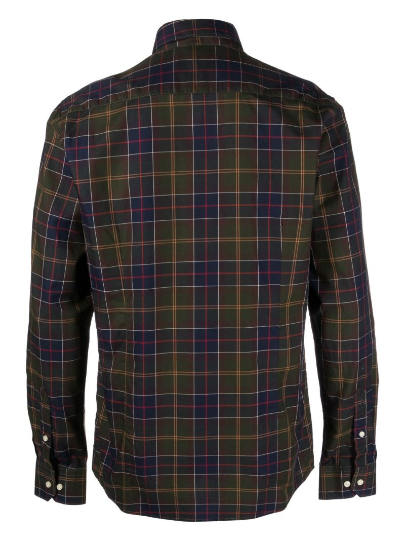 Green Wetheram Check Print Shirt