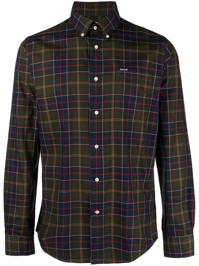 Green Wetheram Check Print Shirt