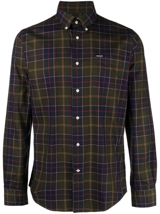 Green Wetheram Check Print Shirt