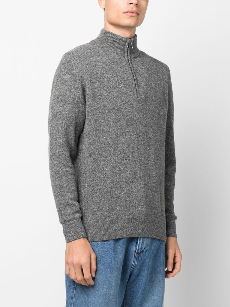 Grey Tisbury Half-zip Sweater