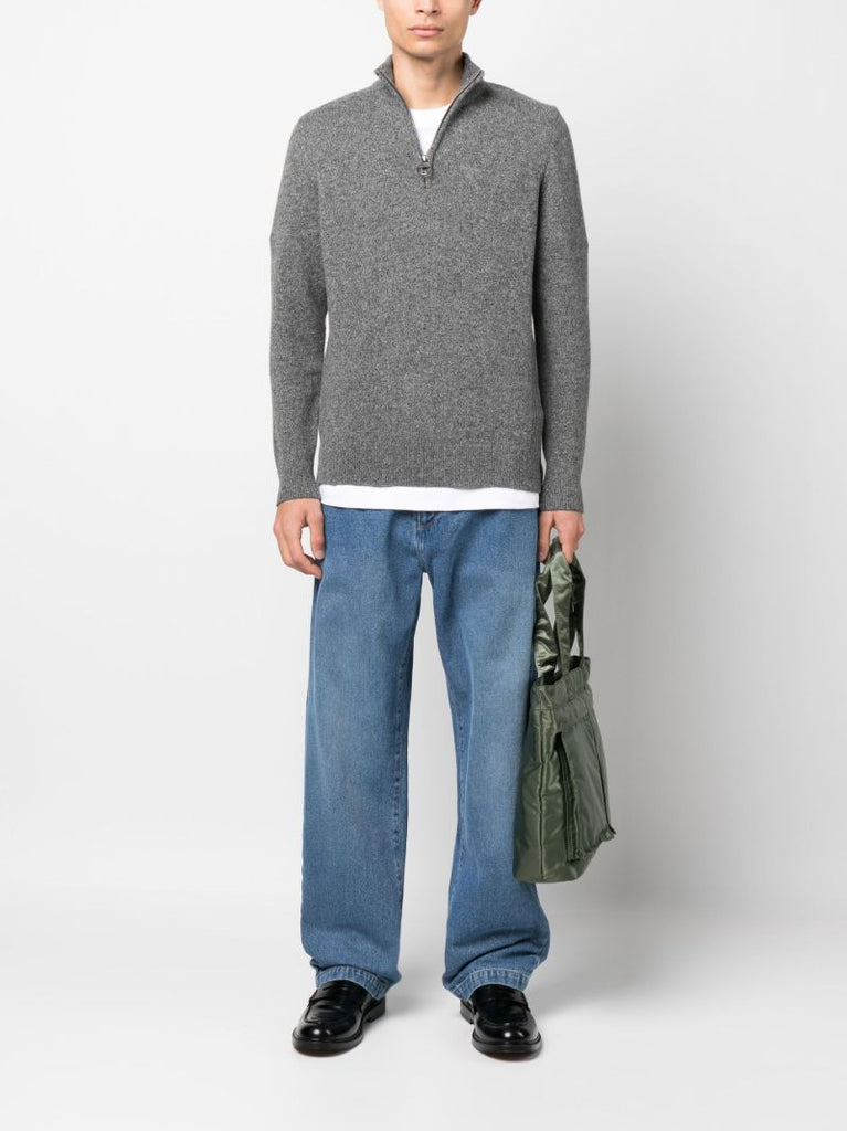 Grey Tisbury Half-zip Sweater