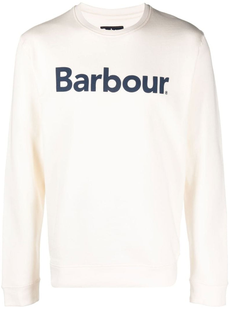 White Logo Print Sweatshirt