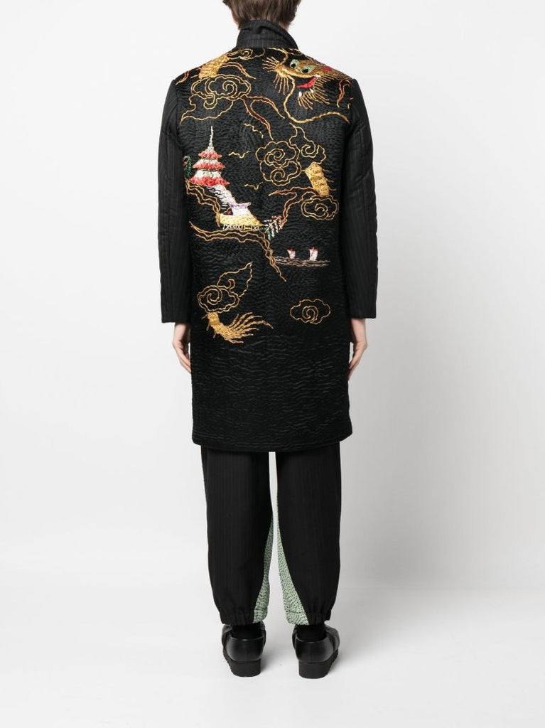 Black Gil Embroidered Coat