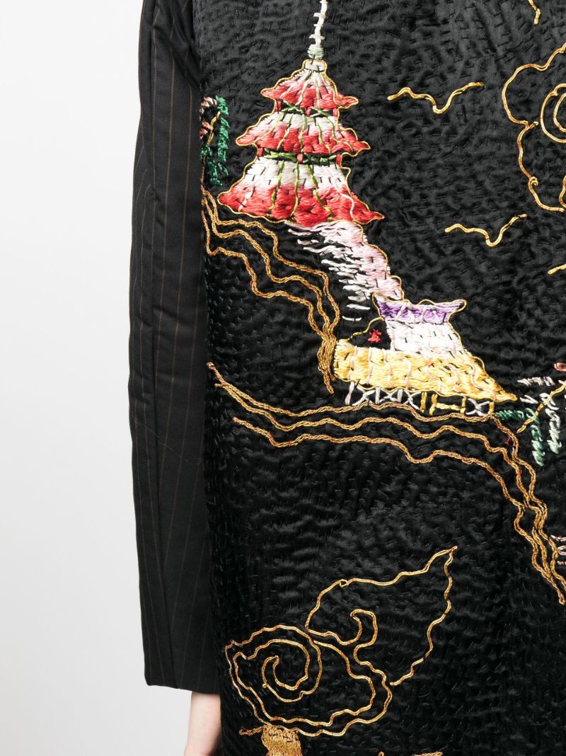 Black Gil Embroidered Coat