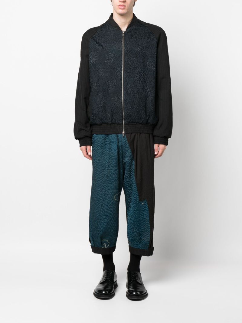 Black Otto Embroidered Bomber Jacket
