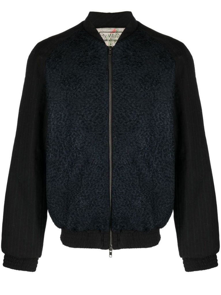Black Otto Embroidered Bomber Jacket
