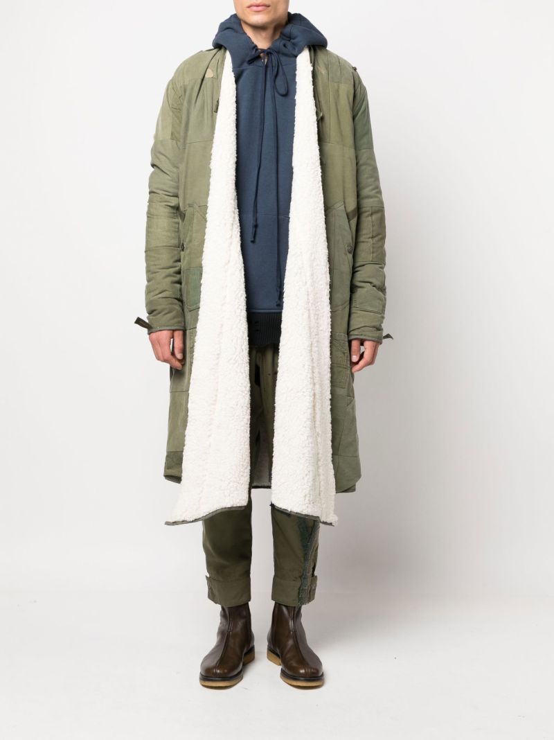 Green Scrapwork Parka Coat