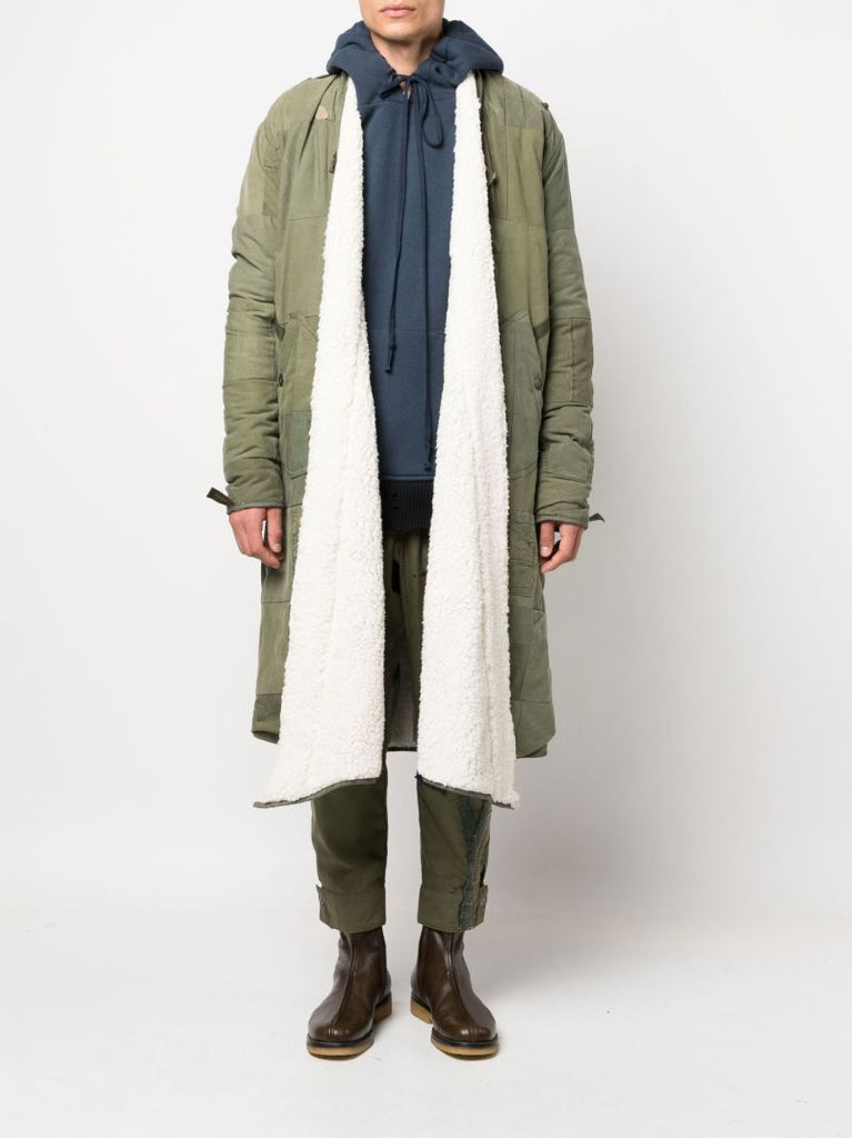 Green Scrapwork Parka Coat