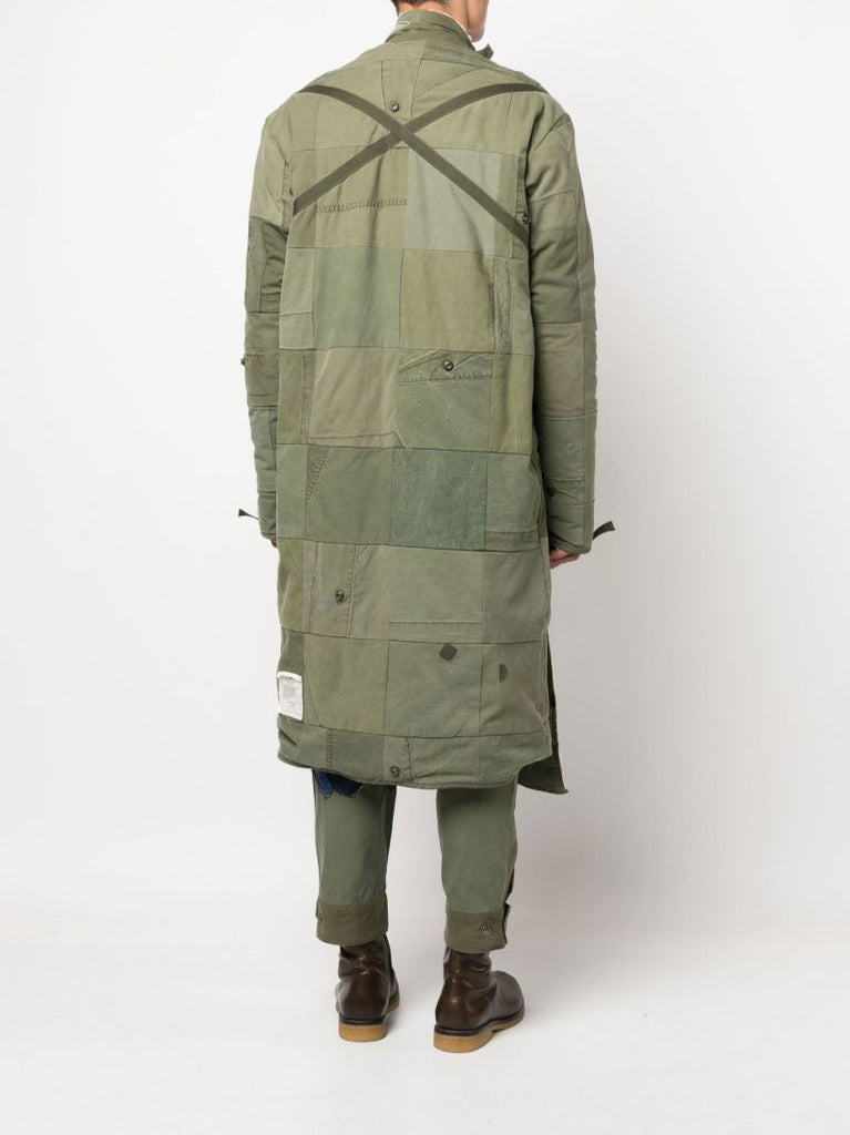 Green Scrapwork Parka Coat