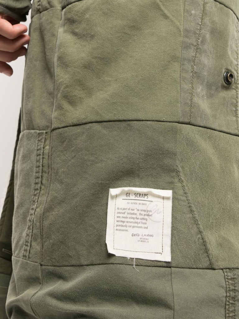 Green Scrapwork Parka Coat
