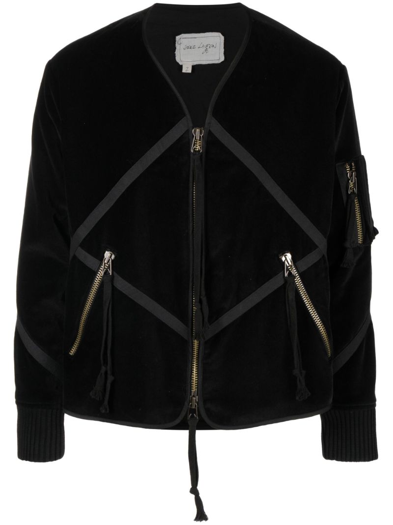 Black Velvet Patchwork Jacket
