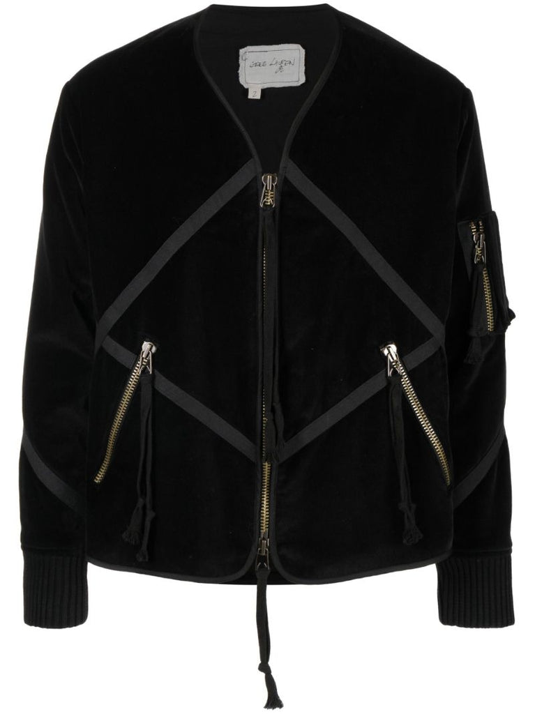 Black Velvet Patchwork Jacket