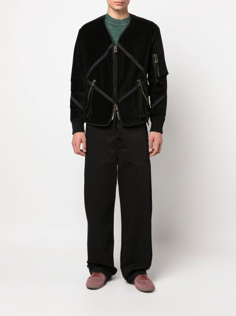 Black Velvet Patchwork Jacket