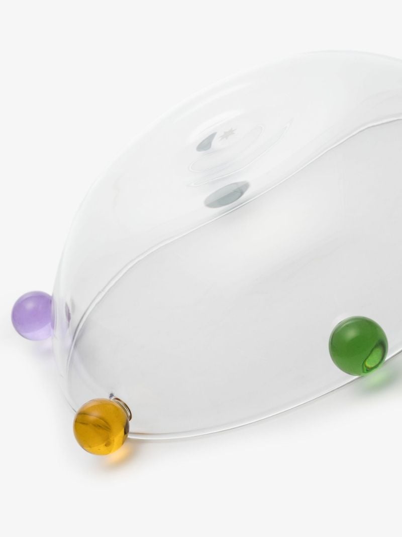 Neutral Dotdot Glass Platter