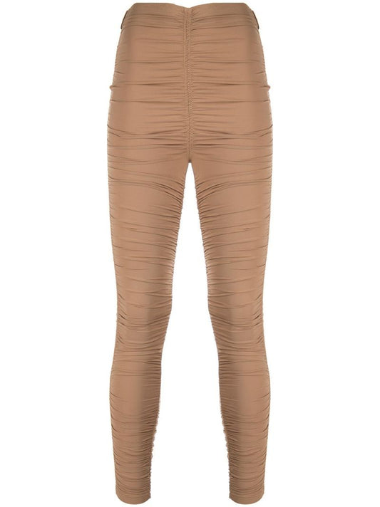 Neutral High Waisted Ruched Leggings