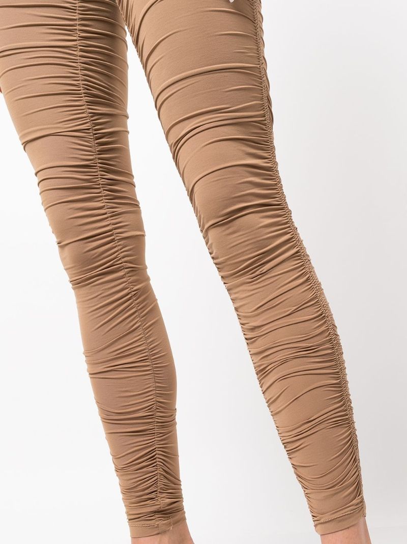 Neutral High Waisted Ruched Leggings