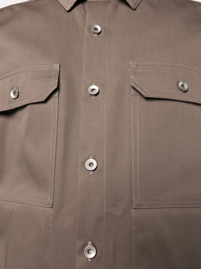 Brown Long Sleeve Cotton Shirt