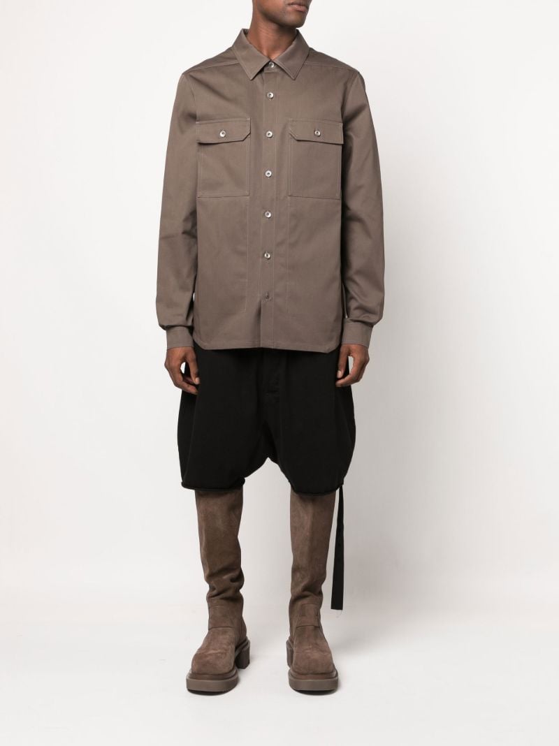 Brown Long Sleeve Cotton Shirt