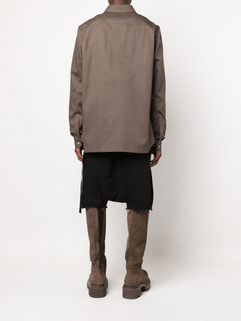 Brown Long Sleeve Cotton Shirt