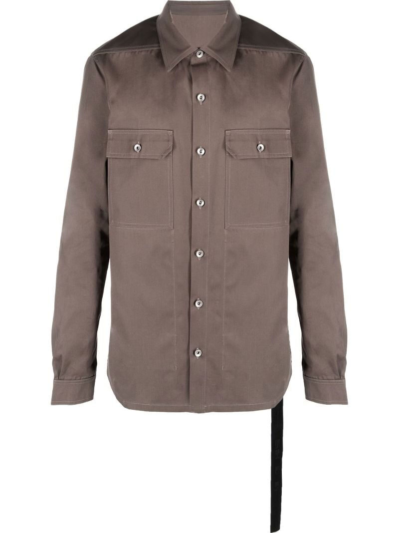 Brown Long Sleeve Cotton Shirt