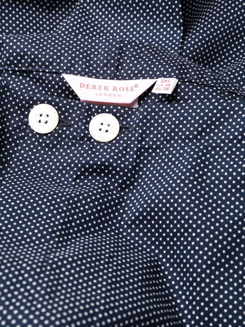 Navy Plaza 21 Polka Dot Cotton Pyjamas