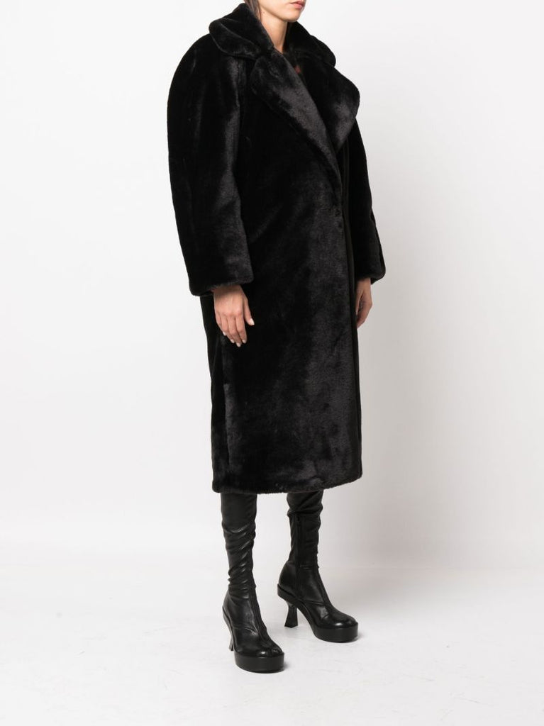 Black Faux Fur Coat