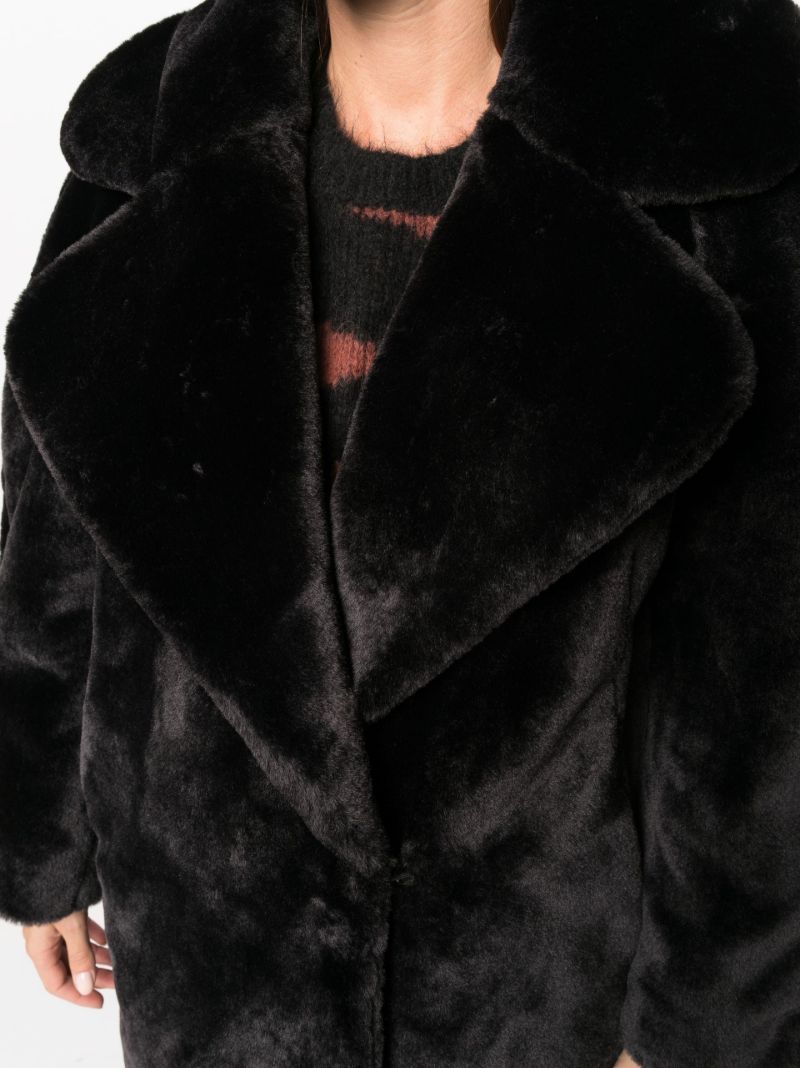 Black Faux Fur Coat