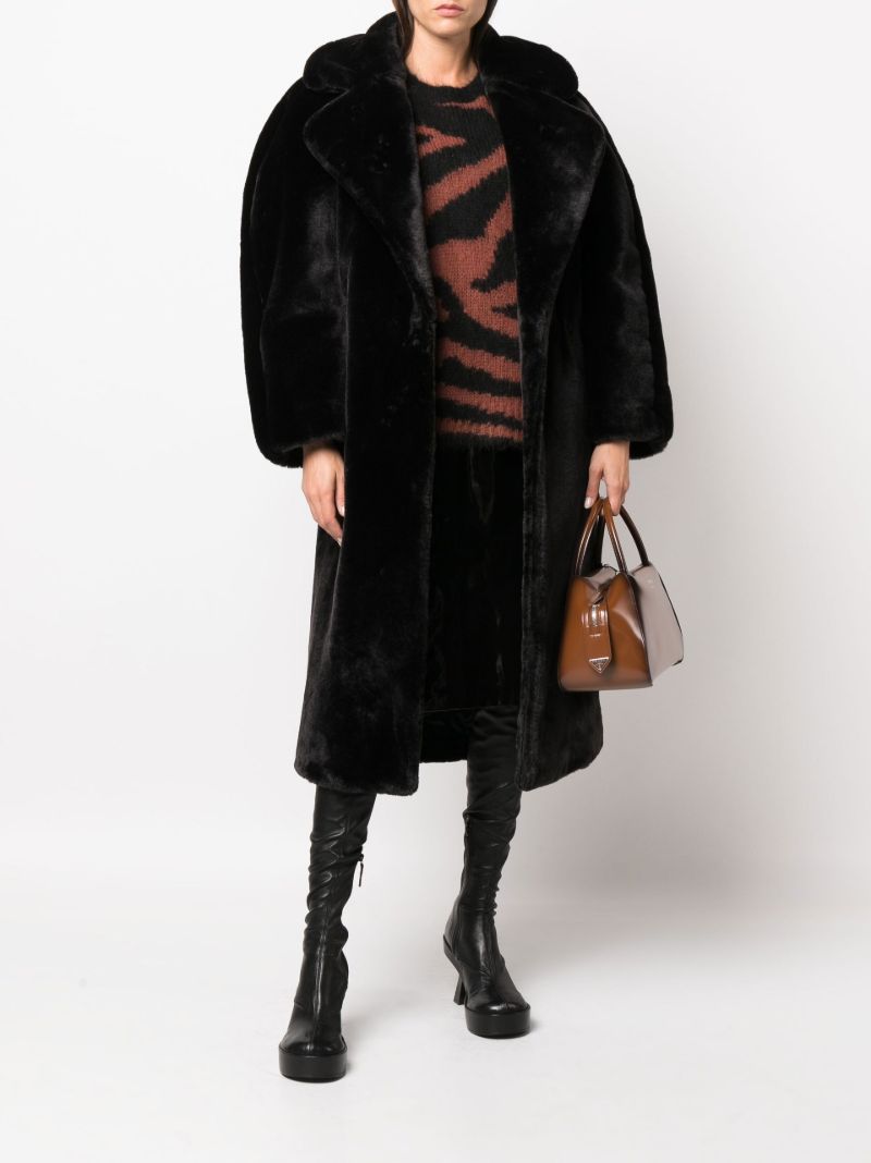 Black Faux Fur Coat