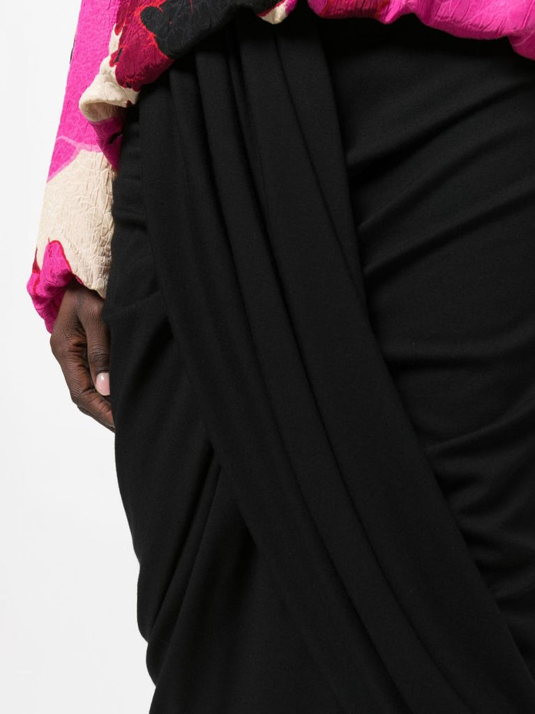 Black Sabrina Draped Skirt