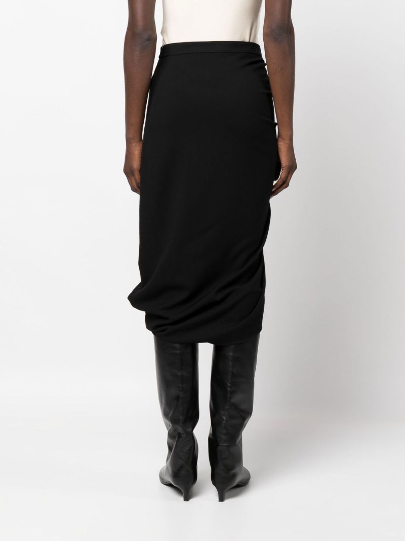 Black Sabrina Draped Skirt