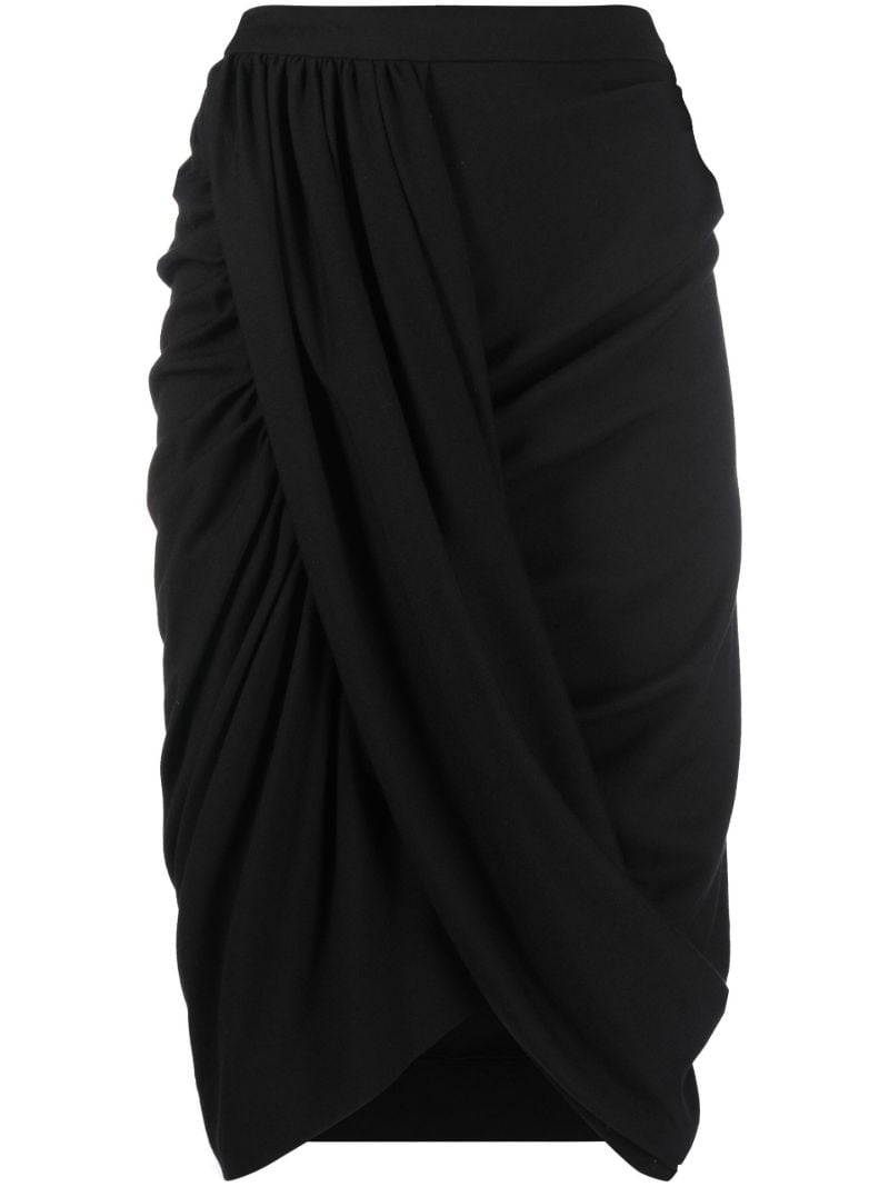 Black Sabrina Draped Skirt