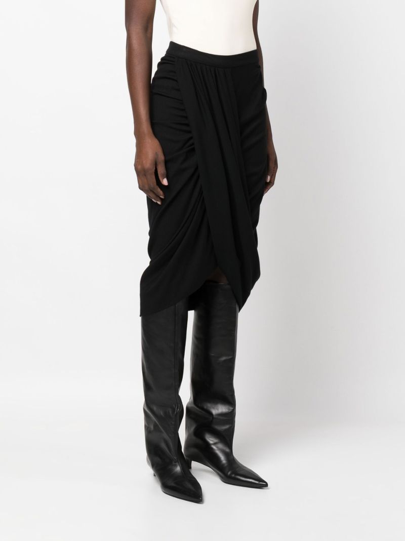 Black Sabrina Draped Skirt