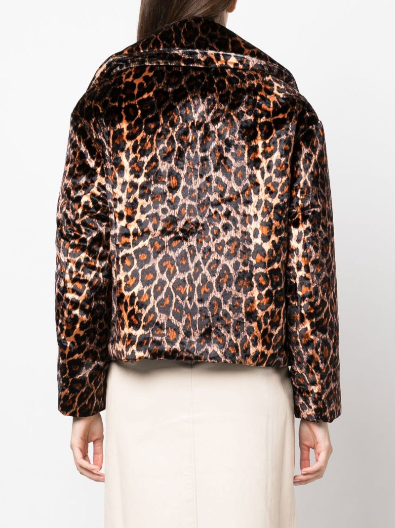 Brown Vondi Leopard Print Jacket