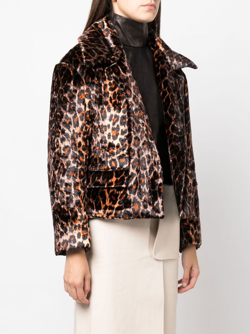Brown Vondi Leopard Print Jacket