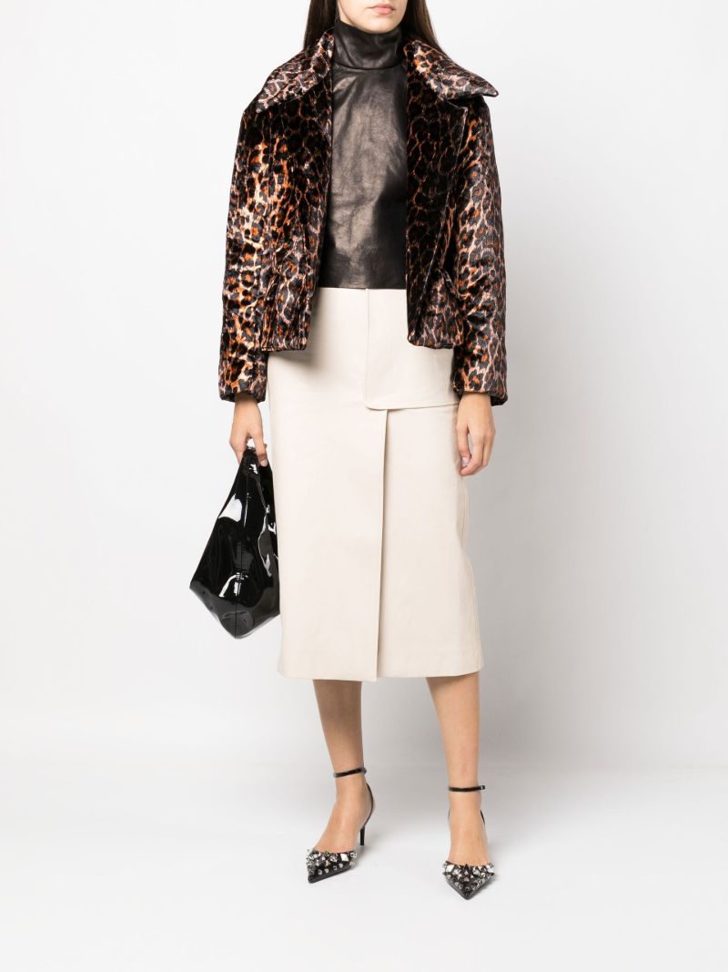 Brown Vondi Leopard Print Jacket
