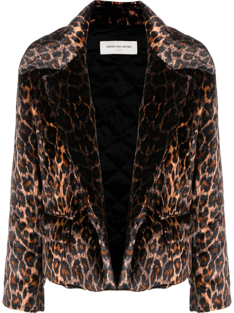 Brown Vondi Leopard Print Jacket