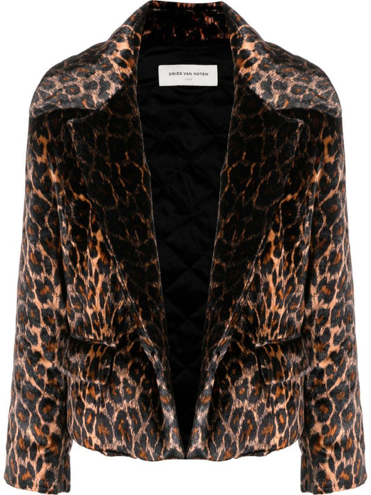 Brown Vondi Leopard Print Jacket