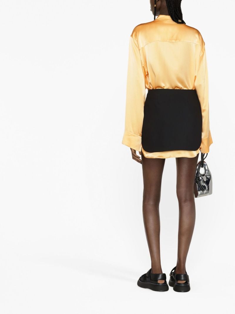 Black Asymmetric Mini Skirt