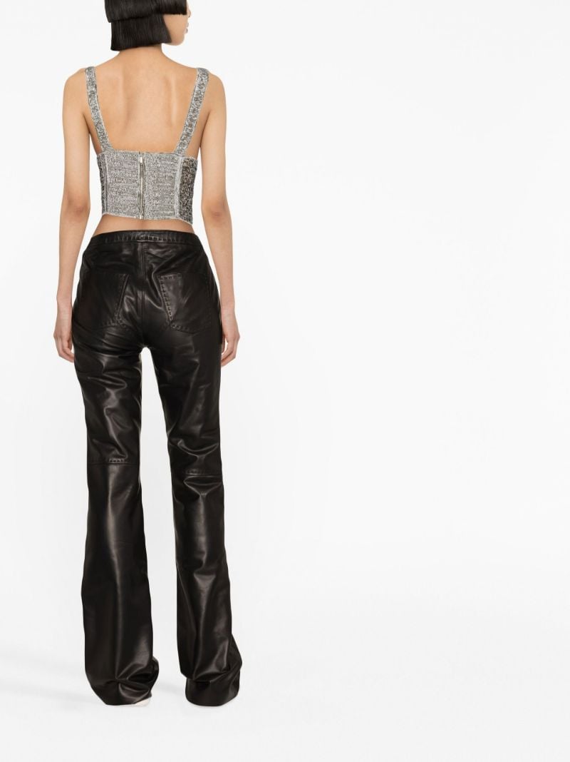 Black Leather Biker Trousers