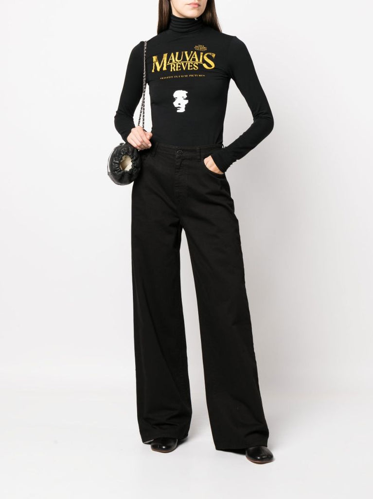 Black Wide-leg Jeans