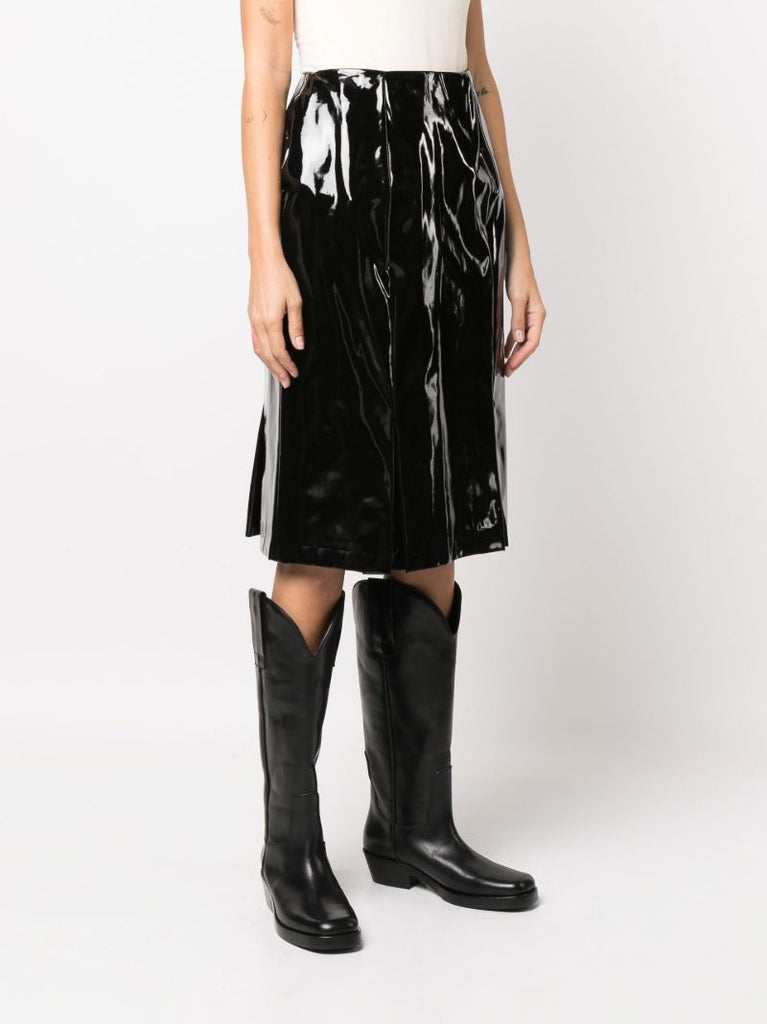 Black Split Midi Skirt