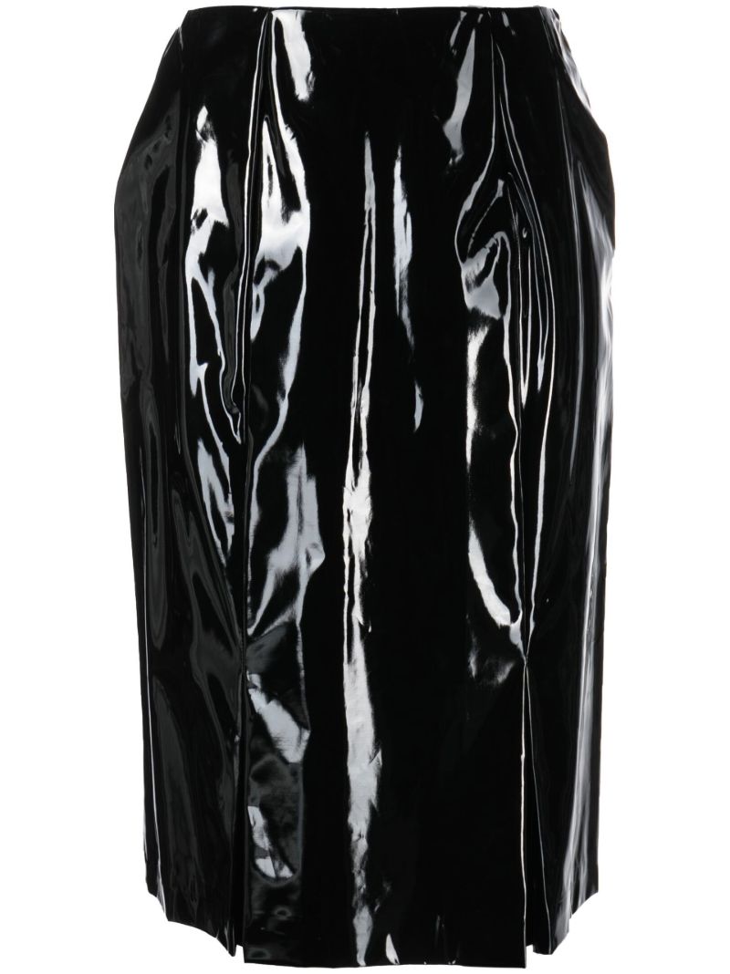 Black Split Midi Skirt