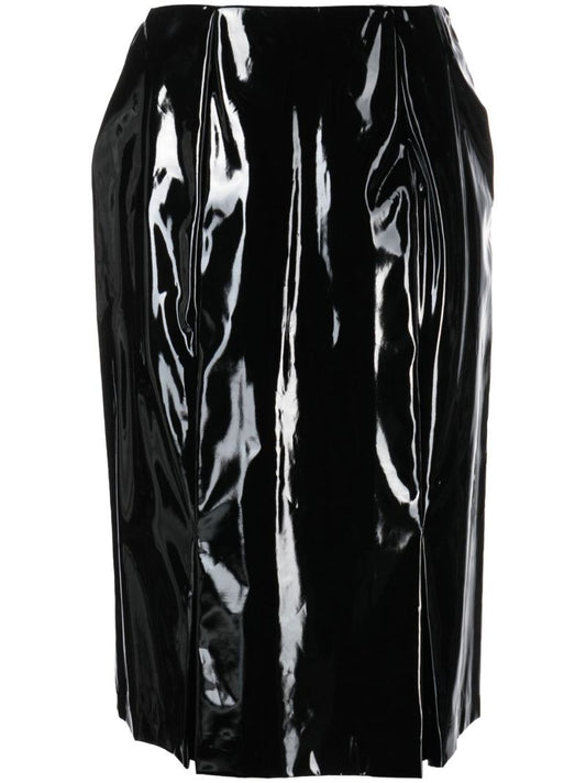 Black Split Midi Skirt