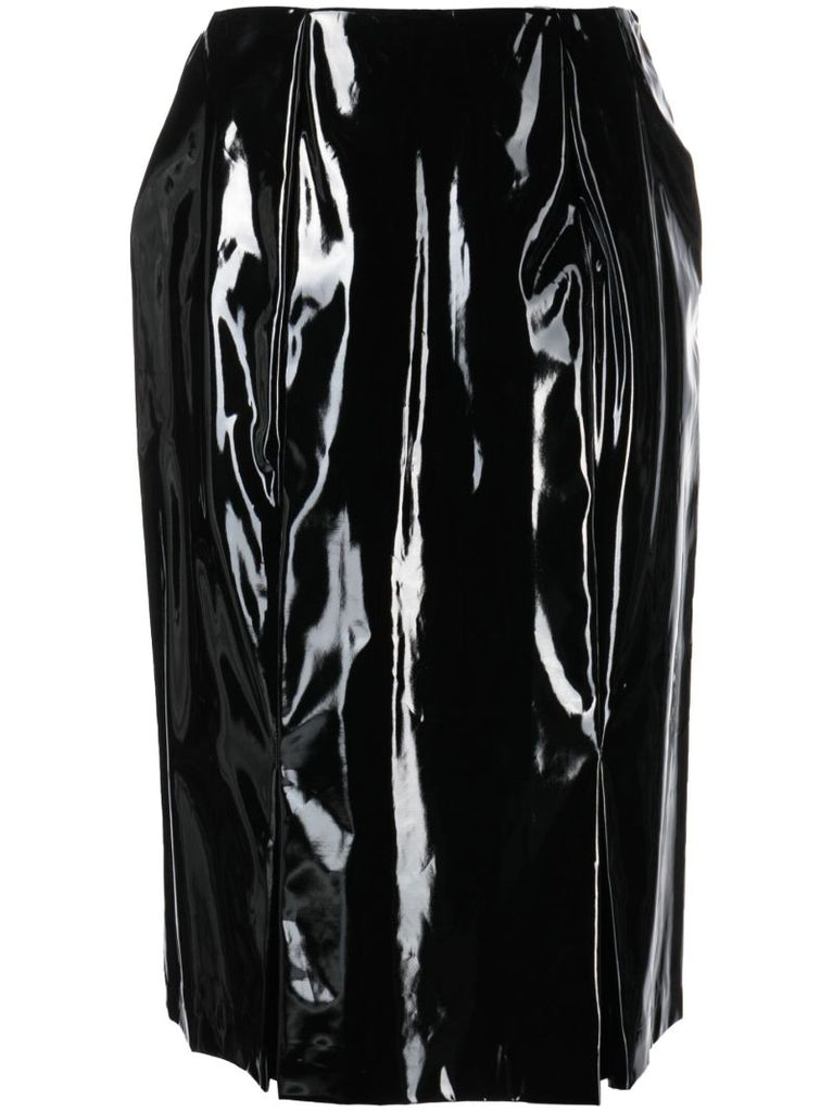 Black Split Midi Skirt